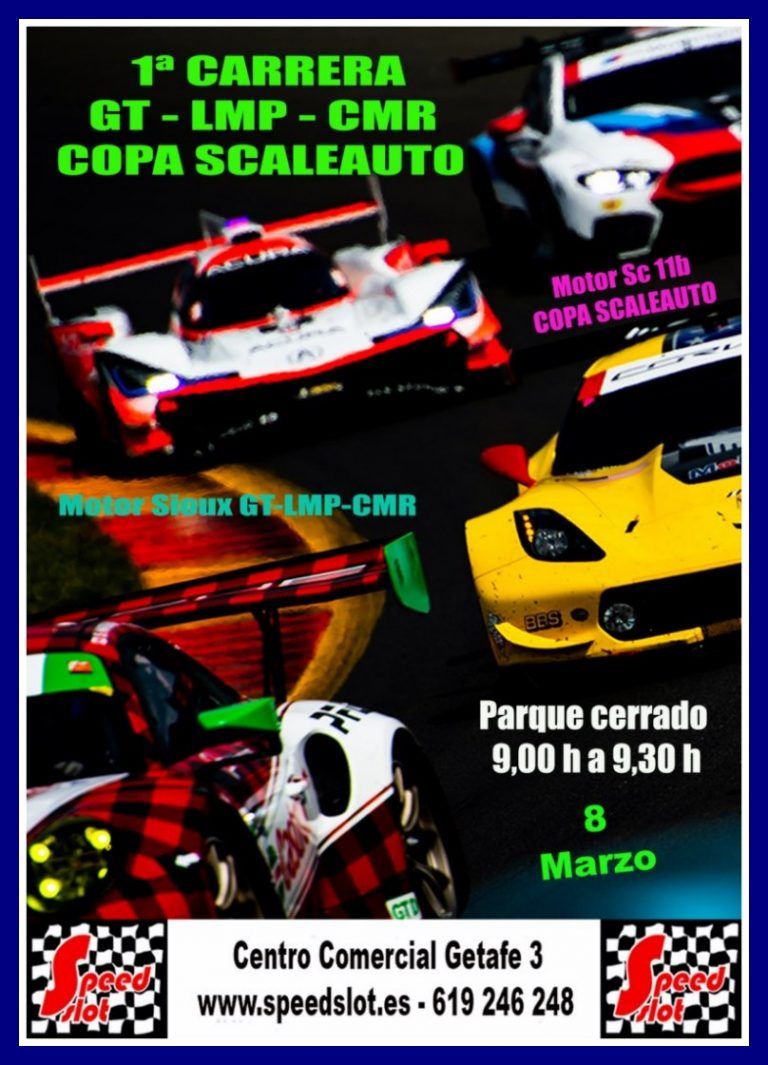 2ª Carrera GT-LMP y Copa Scaleauto 8 de Marzo, Centro Comercial Getafe 3 (Resultados)