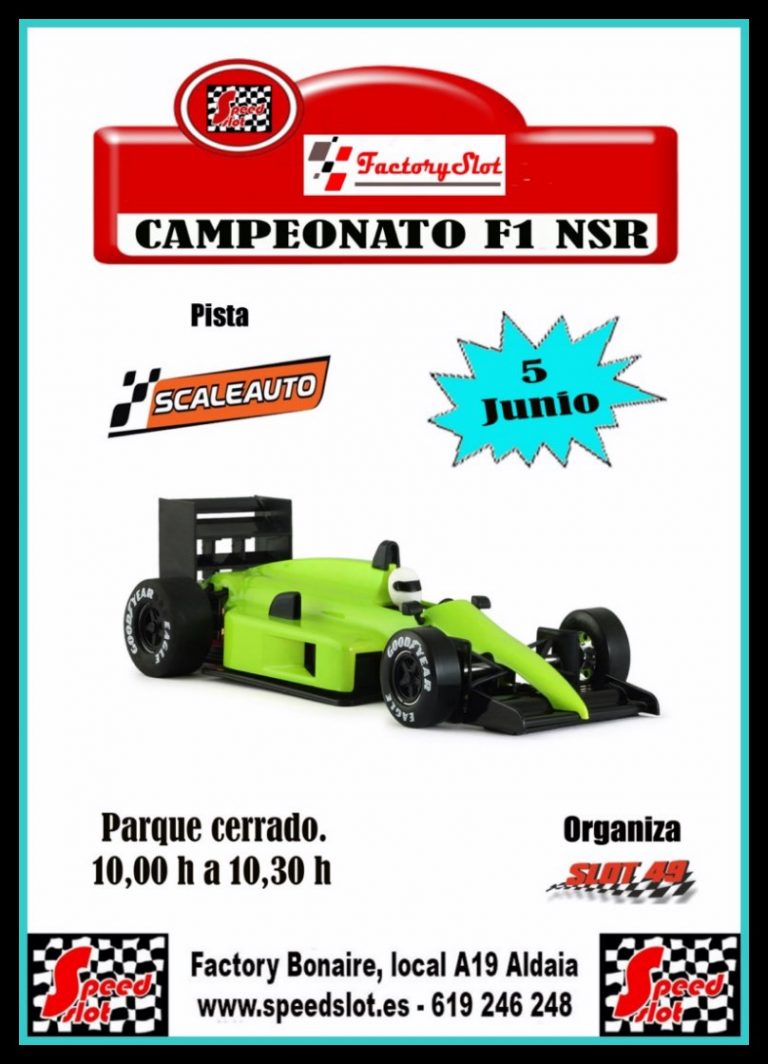 5ª Carrera F1 NSR en Factory Slot, 5 Junio Centro Comercial Factory Bonaire (ALdaia) Valencia, Resultados