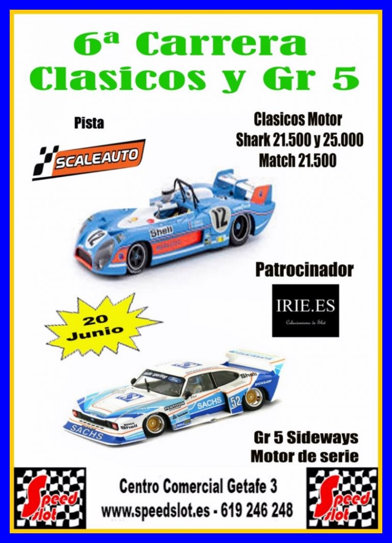6ª Carrera Clasicos y Gr 5 Sideways 20 Junio Centro Comercial Getafe 3 (Getafe), Resultados