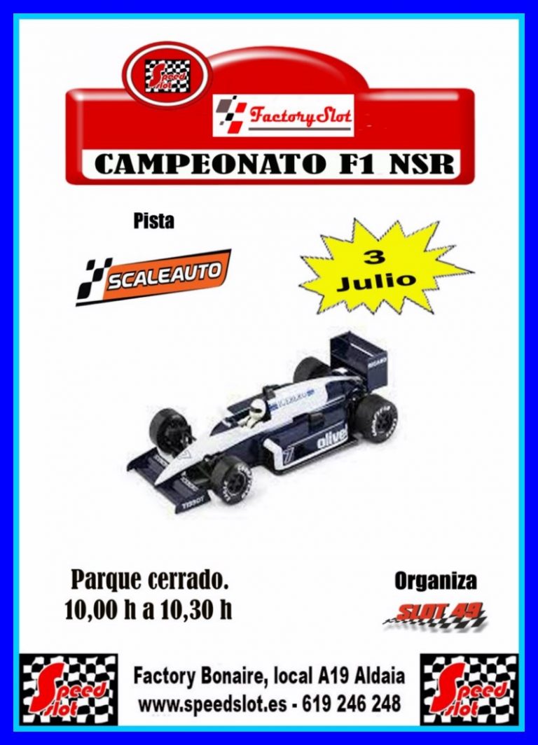 6ª Carrera F1 en Factory Slot 3 de Julio Centro Comercial Factory Bonaire , Aldaìa (Valencia)