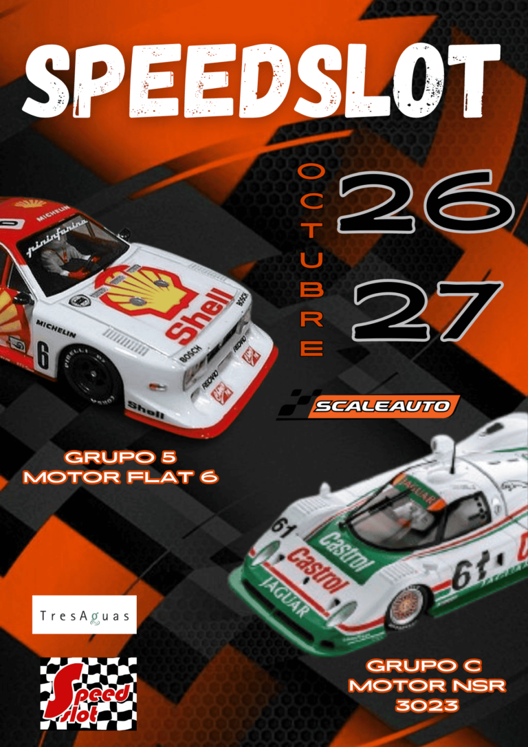 CARRERA DE GRUPO C Y GRUPO 5 EN SPEEDSLOT 26 Y 27 DE OCTUBRE (C.C TRESAGUAS, ALCORCON)